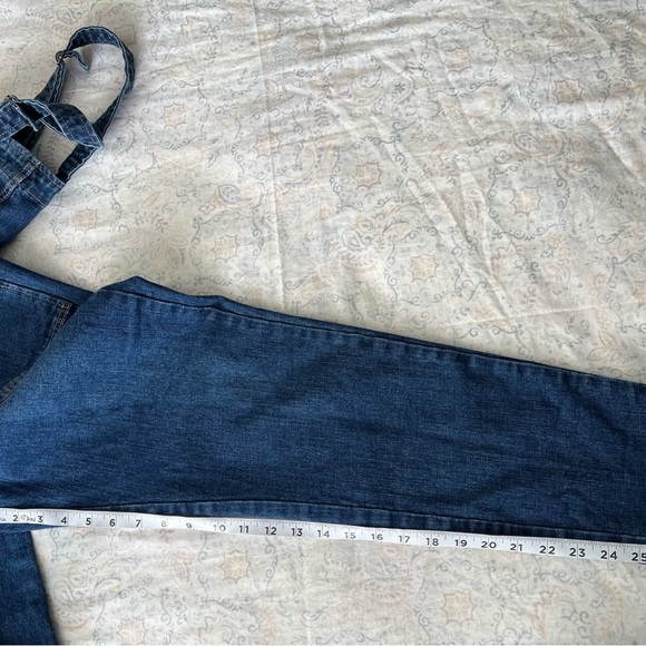 Blue Denim Overalls with Adjustable Straps and Bib Front - Picture 6 of 14